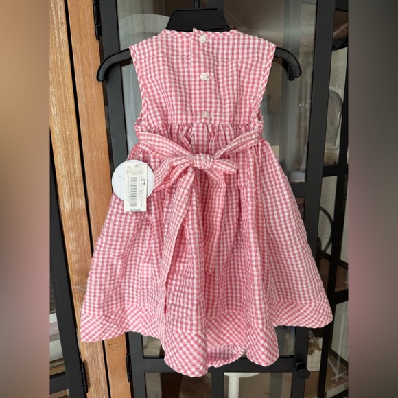 NWT Edgehill Collection smocked dress toddler baby girl bloomers daisy bow - Picture 6 of 7